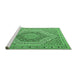 Sideview of Machine Washable Persian Emerald Green Traditional Area Rugs, wshtr226emgrn