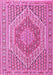 Machine Washable Persian Pink Traditional Rug, wshtr226pnk