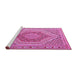 Sideview of Machine Washable Persian Pink Traditional Rug, wshtr226pnk