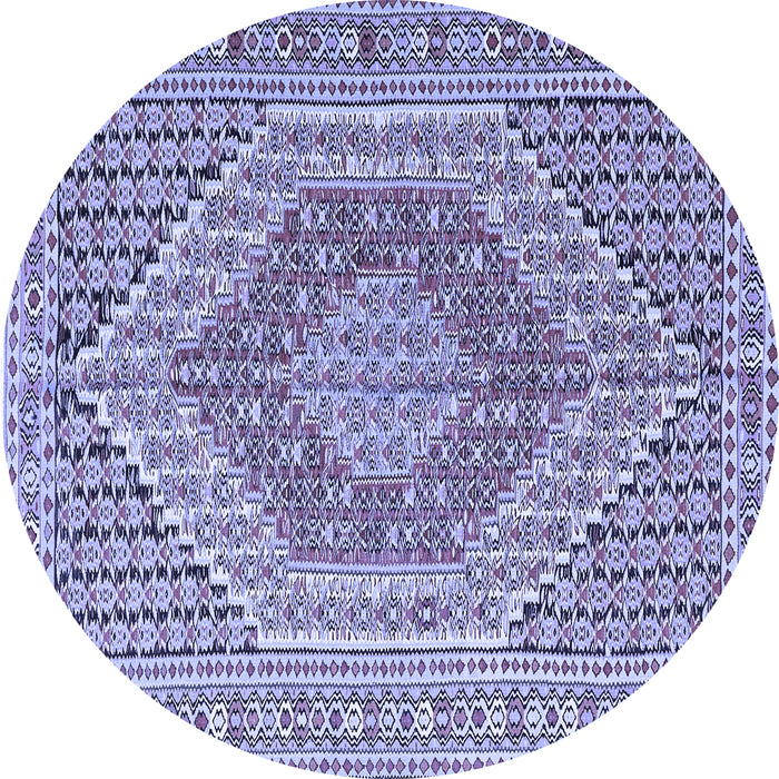 Round Persian Blue Traditional Rug, tr226blu