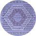 Round Persian Blue Traditional Rug, tr226blu