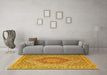 Machine Washable Persian Yellow Traditional Rug in a Living Room, wshtr226yw