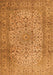 Serging Thickness of Machine Washable Persian Orange Traditional Area Rugs, wshtr2270org