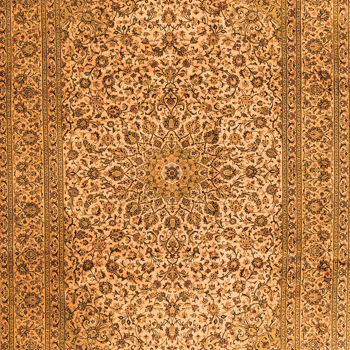 Serging Thickness of Machine Washable Persian Orange Traditional Area Rugs, wshtr2270org