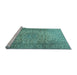 Sideview of Machine Washable Persian Light Blue Traditional Rug, wshtr2270lblu