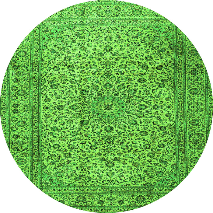 Square Persian Green Traditional Rug, tr2270grn
