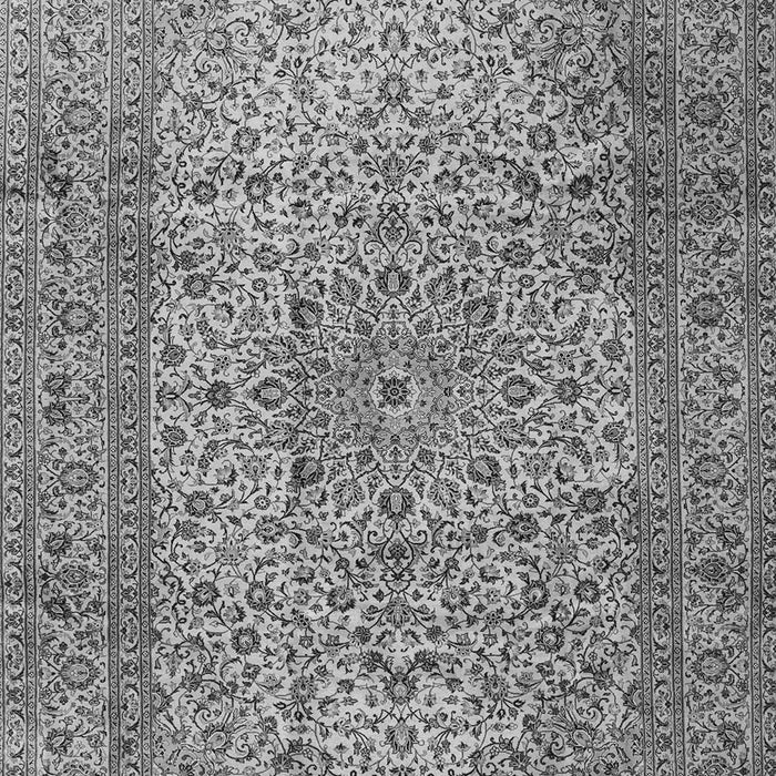 Serging Thickness of Machine Washable Persian Gray Traditional Rug, wshtr2270gry
