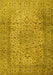 Machine Washable Persian Yellow Traditional Rug, wshtr2270yw