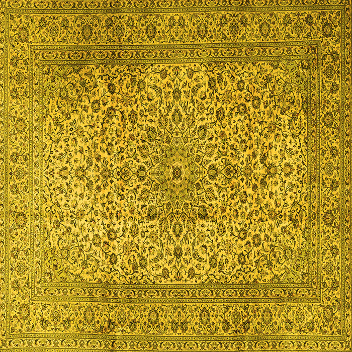 Square Persian Yellow Traditional Rug, tr2270yw