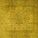 Square Persian Yellow Traditional Rug, tr2270yw