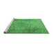 Sideview of Machine Washable Persian Emerald Green Traditional Area Rugs, wshtr2270emgrn