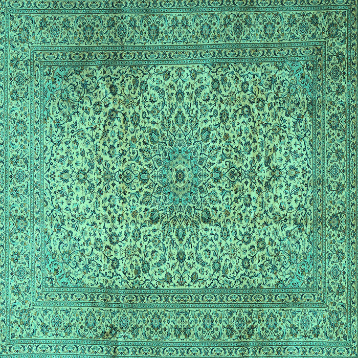 Square Persian Turquoise Traditional Rug, tr2270turq