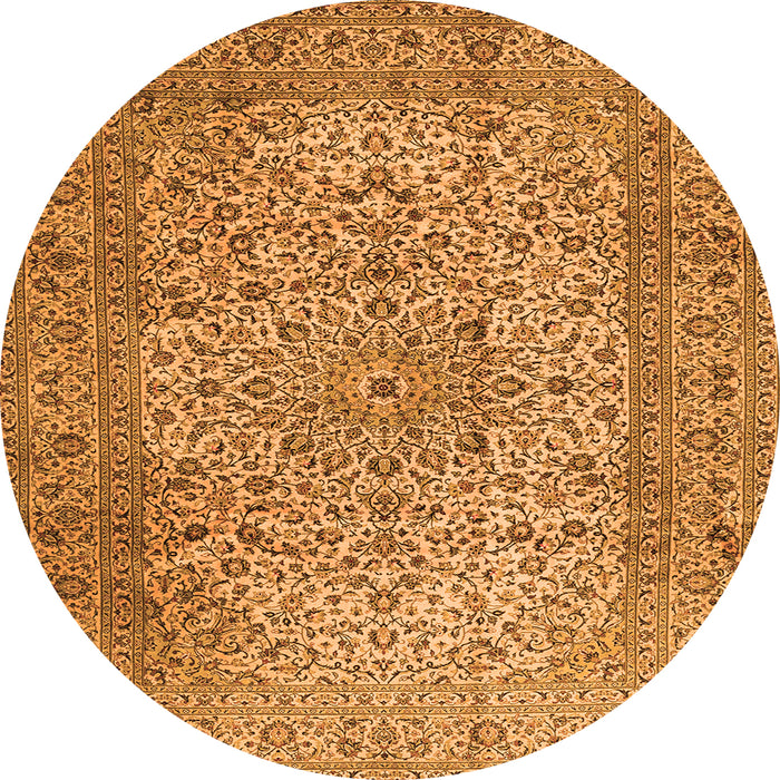 Square Persian Orange Traditional Rug, tr2270org