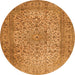 Square Persian Orange Traditional Rug, tr2270org