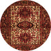 Machine Washable Persian Orange Traditional Area Rugs, wshtr2271org