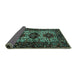Sideview of Persian Turquoise Traditional Rug, tr2271turq