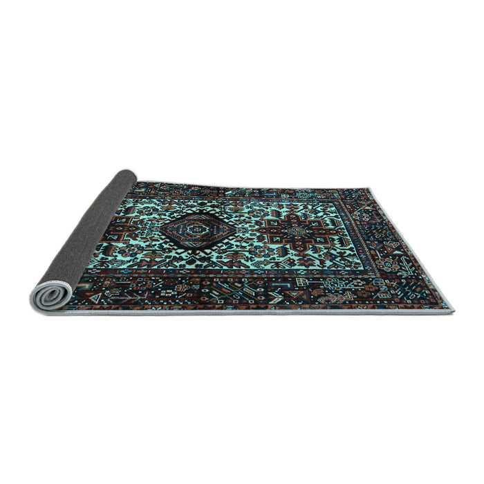 Sideview of Persian Light Blue Traditional Rug, tr2271lblu