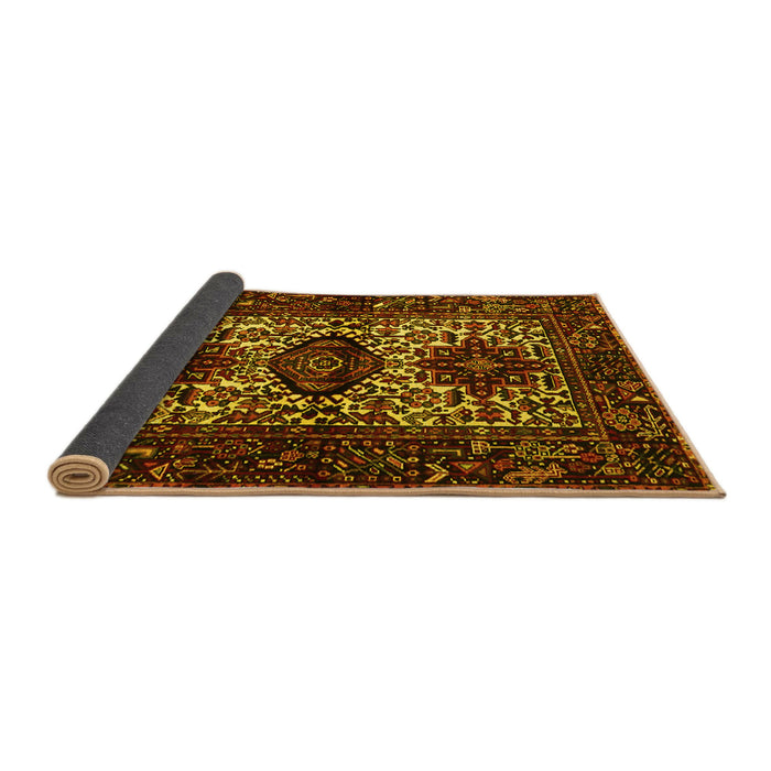 Sideview of Persian Yellow Traditional Rug, tr2271yw