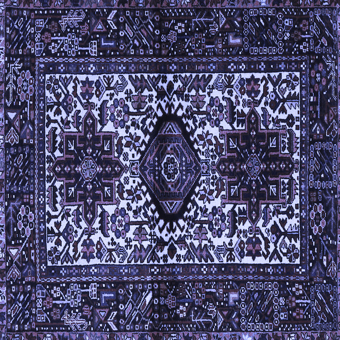 Square Persian Blue Traditional Rug, tr2271blu