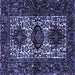 Square Persian Blue Traditional Rug, tr2271blu