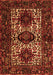 Serging Thickness of Machine Washable Persian Orange Traditional Area Rugs, wshtr2271org