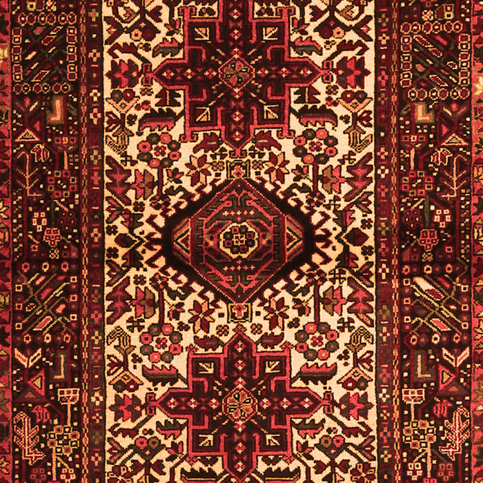 Serging Thickness of Machine Washable Persian Orange Traditional Area Rugs, wshtr2271org