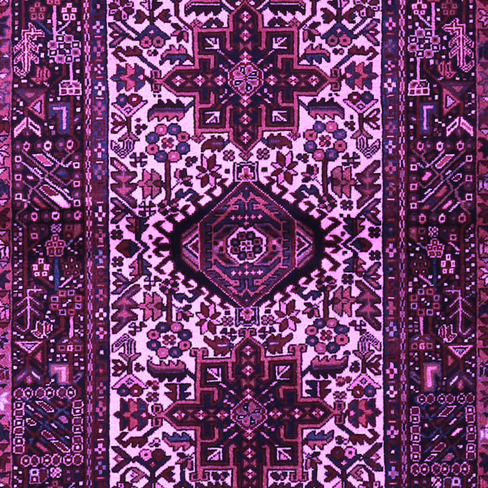 Machine Washable Persian Purple Traditional Area Rugs, wshtr2271pur