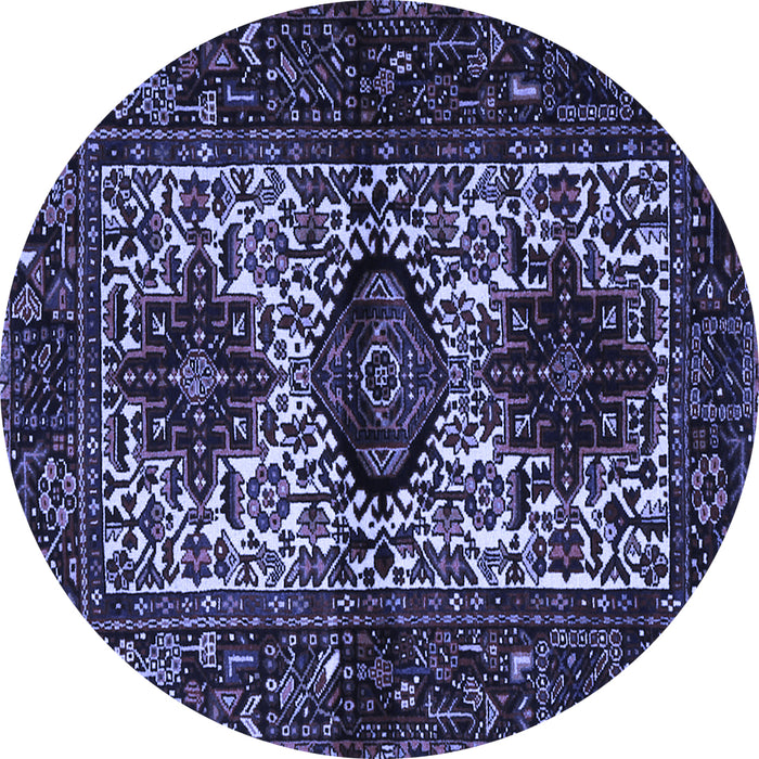 Round Persian Blue Traditional Rug, tr2271blu