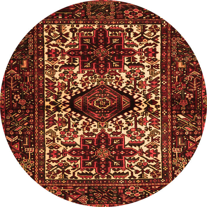 Square Persian Orange Traditional Rug, tr2271org