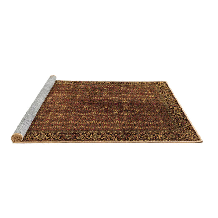 Sideview of Machine Washable Persian Brown Traditional Rug, wshtr2272brn