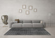 Machine Washable Persian Gray Traditional Rug in a Living Room,, wshtr2272gry