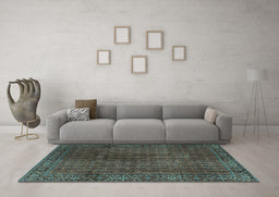 Machine Washable Persian Light Blue Traditional Rug in a Living Room, wshtr2272lblu