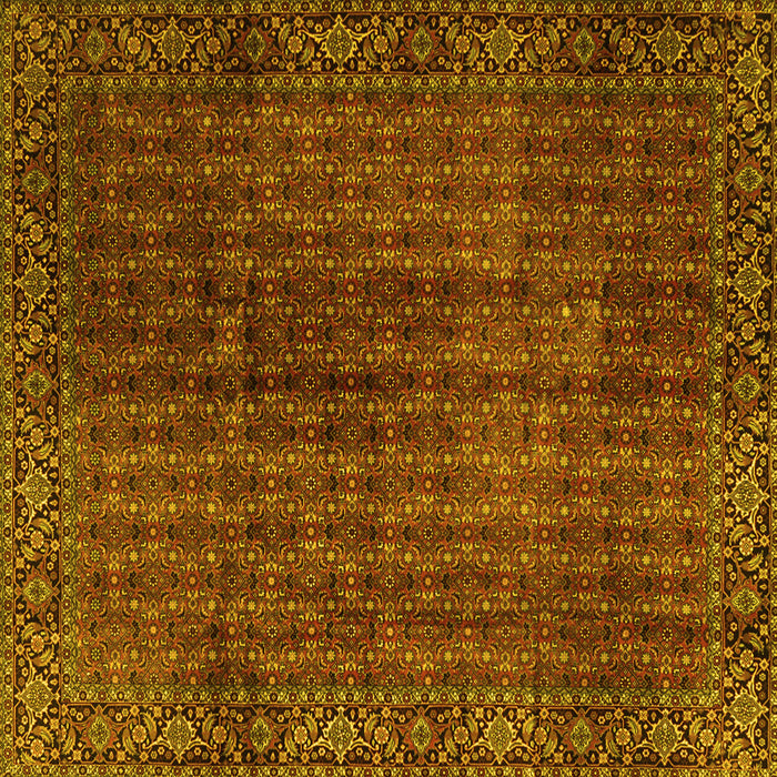 Square Persian Yellow Traditional Rug, tr2272yw