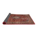 Sideview of Traditional Orange Salmon Pink Persian Rug, tr2273