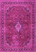 Machine Washable Persian Pink Traditional Rug, wshtr2273pnk