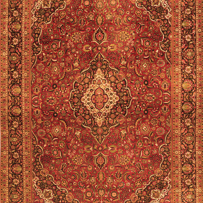 Serging Thickness of Machine Washable Persian Orange Traditional Area Rugs, wshtr2273org