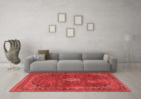 Machine Washable Persian Red Traditional Rug, wshtr2273red