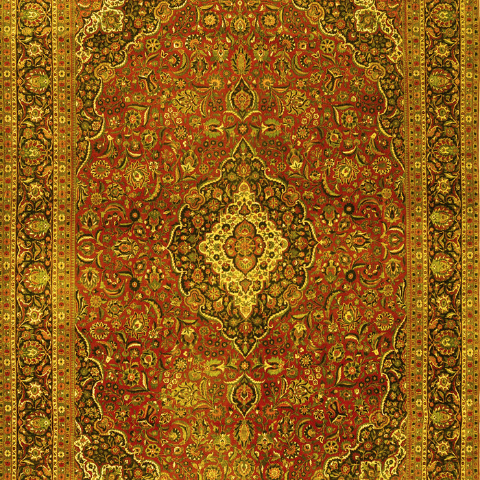 Machine Washable Persian Yellow Traditional Rug, wshtr2273yw
