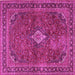 Square Persian Pink Traditional Rug, tr2273pnk