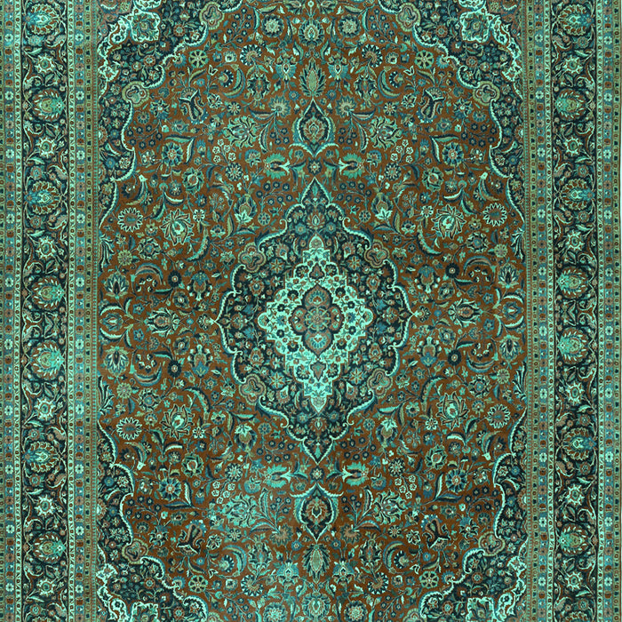 Machine Washable Persian Turquoise Traditional Area Rugs, wshtr2273turq