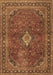 Machine Washable Persian Brown Traditional Rug, wshtr2273brn