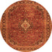 Square Persian Orange Traditional Rug, tr2273org