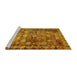 Sideview of Machine Washable Persian Yellow Traditional Rug, wshtr2274yw