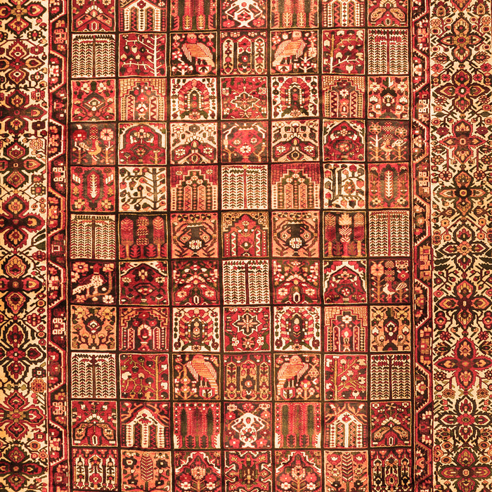 Serging Thickness of Machine Washable Persian Orange Traditional Area Rugs, wshtr2274org