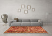 Machine Washable Persian Orange Traditional Area Rugs in a Living Room, wshtr2274org