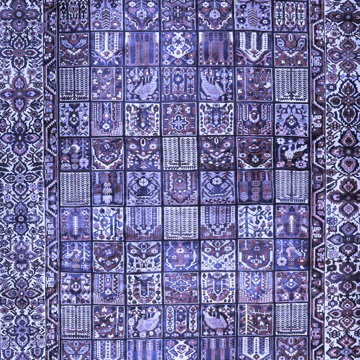 Machine Washable Persian Blue Traditional Rug, wshtr2274blu