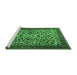 Sideview of Machine Washable Persian Emerald Green Traditional Area Rugs, wshtr2275emgrn