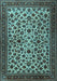 Machine Washable Persian Light Blue Traditional Rug, wshtr2275lblu