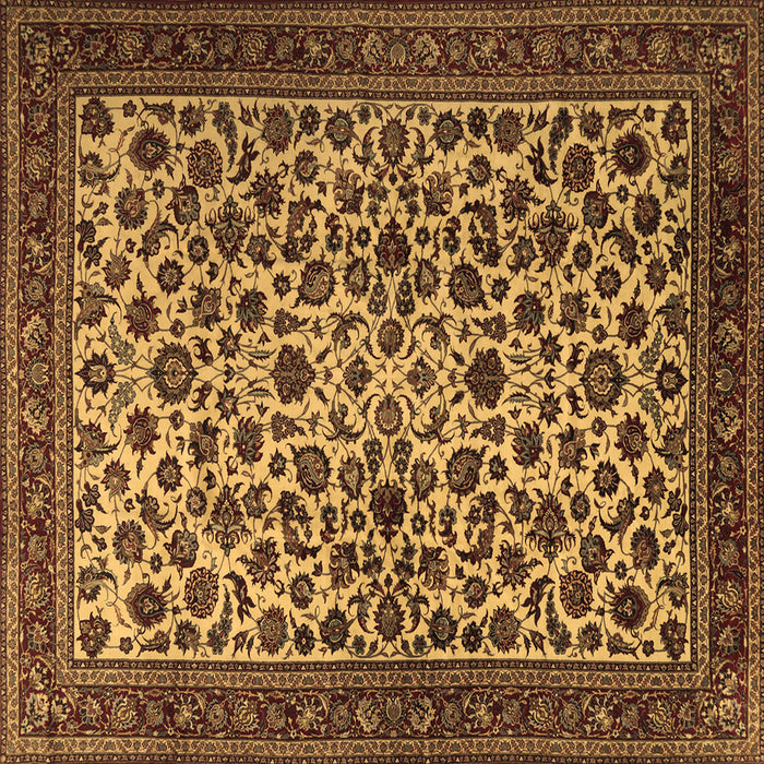 Square Machine Washable Persian Brown Traditional Rug, wshtr2275brn