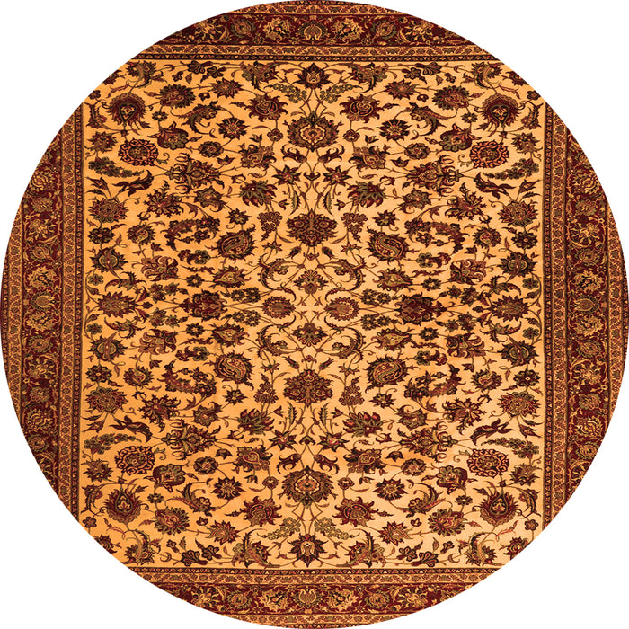 Square Persian Orange Traditional Rug, tr2275org